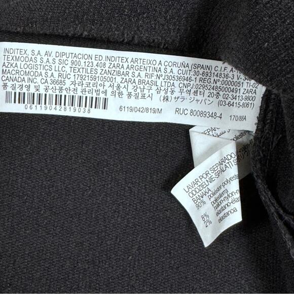 Zara Charcoal Button Down Shirt - Picture 7 of 11